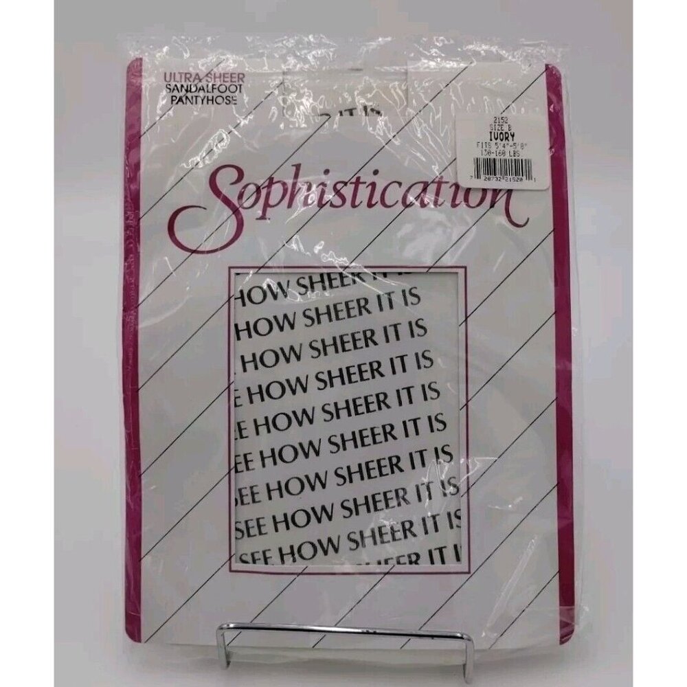 Vintage Sophistication Ultra Sheer Pantyhose Size B Ivory